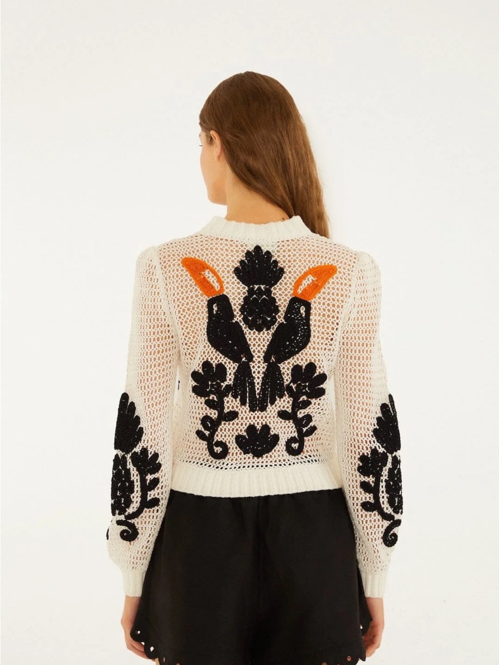 FARM Rio toucan crochet cardigan - Picture 3 of 3